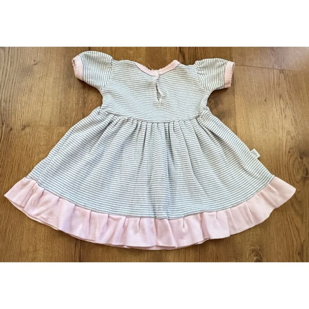 Paty Pima Cotton Ruffle Dress, Made In‎ USA, Baby Girl 3m, Dress Only